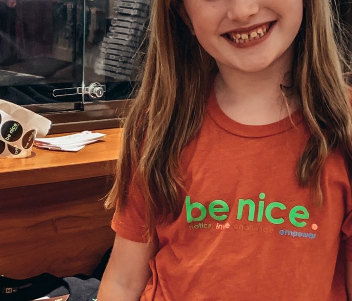 be nice. Youth Action Plan t-shirt